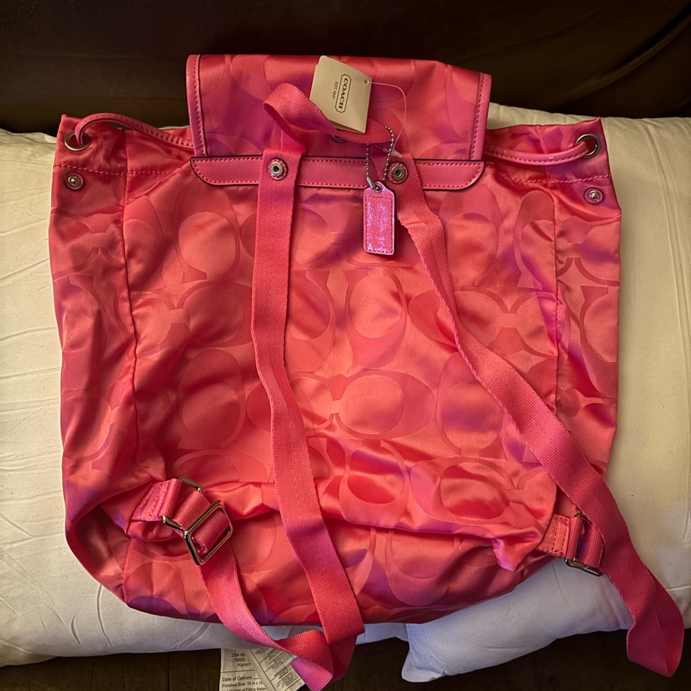 Coach Pink Women's Backpack - Picture 4 of 12